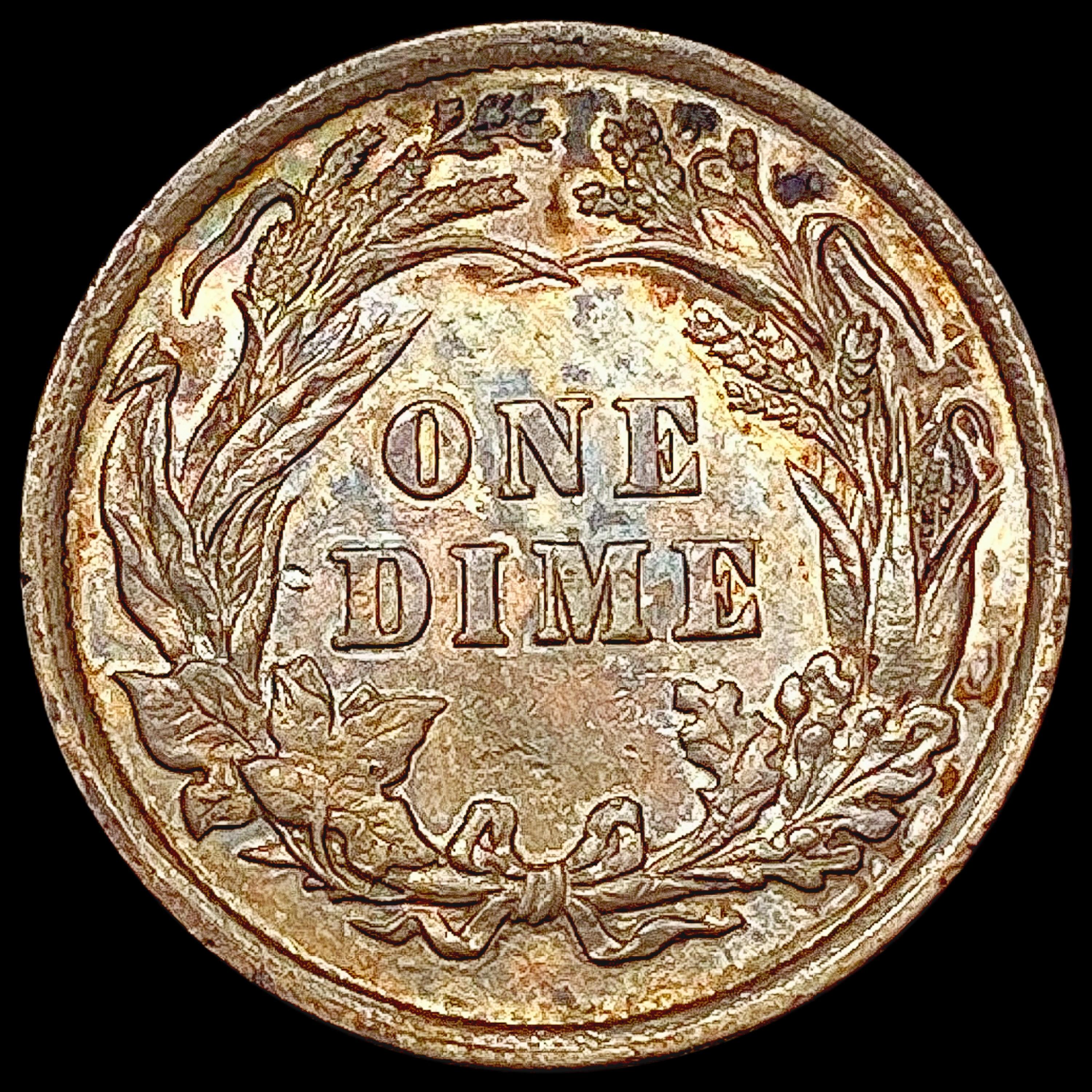 1893 Barber Dime CHOICE AU