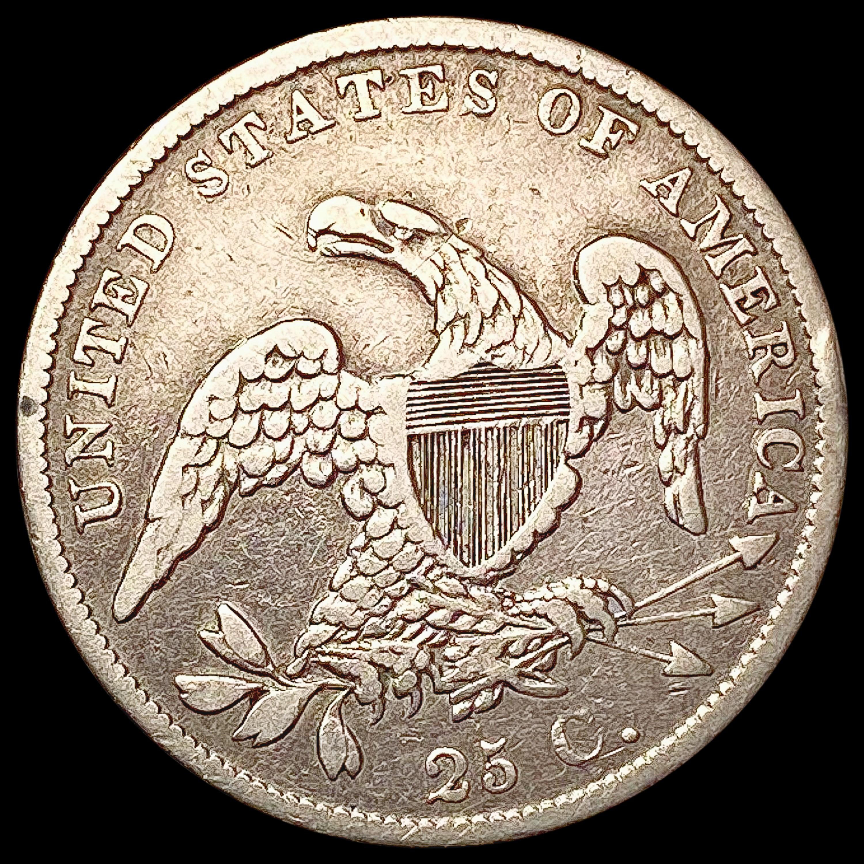 1838 Capped Bust Quarter NEARLY UNCIRCULATED