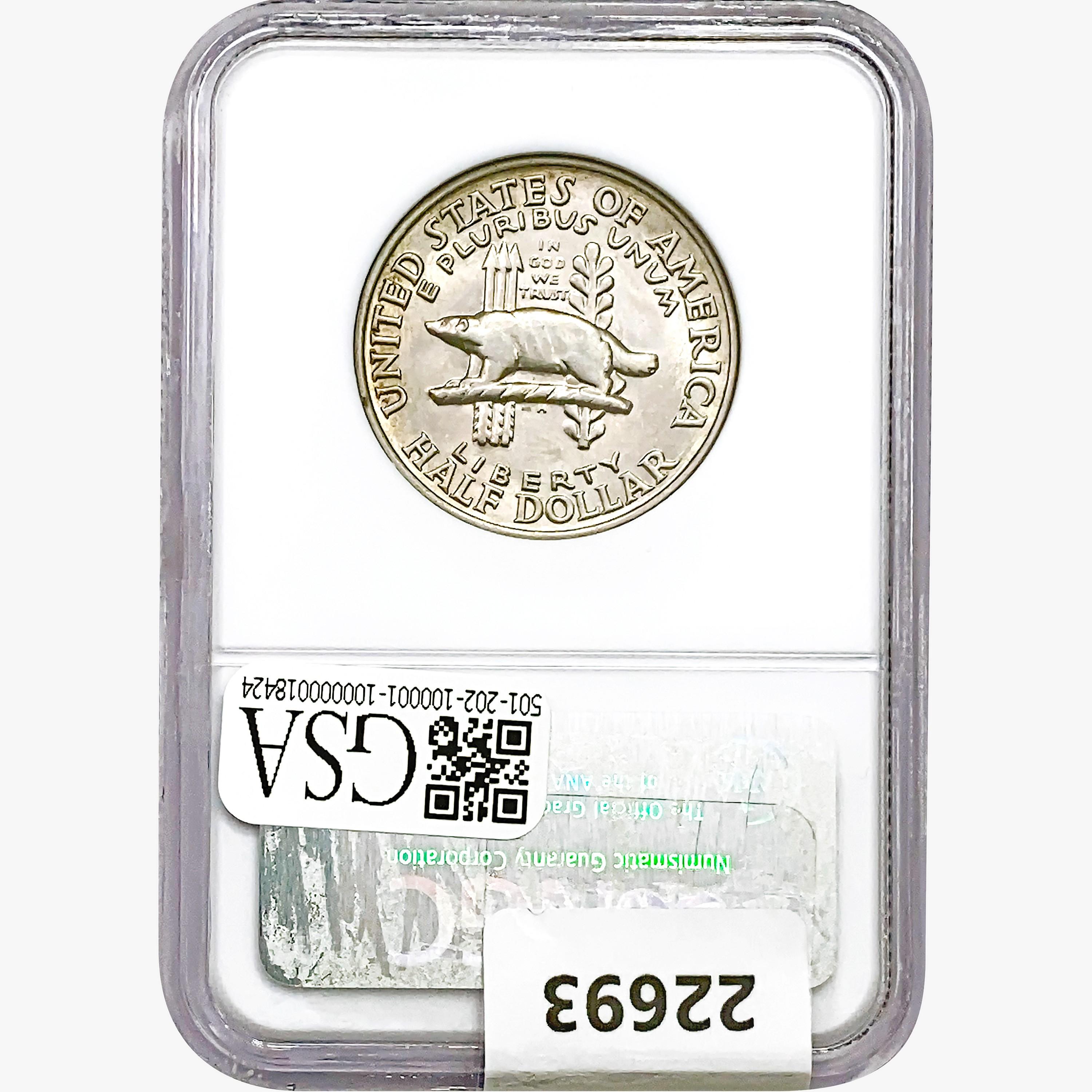 1936 Wisconsin Half Dollar NGC MS64