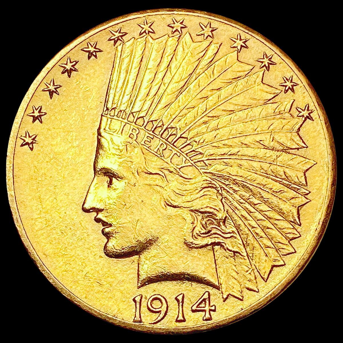 1914-D $10 Gold Eagle UNCIRCULATED