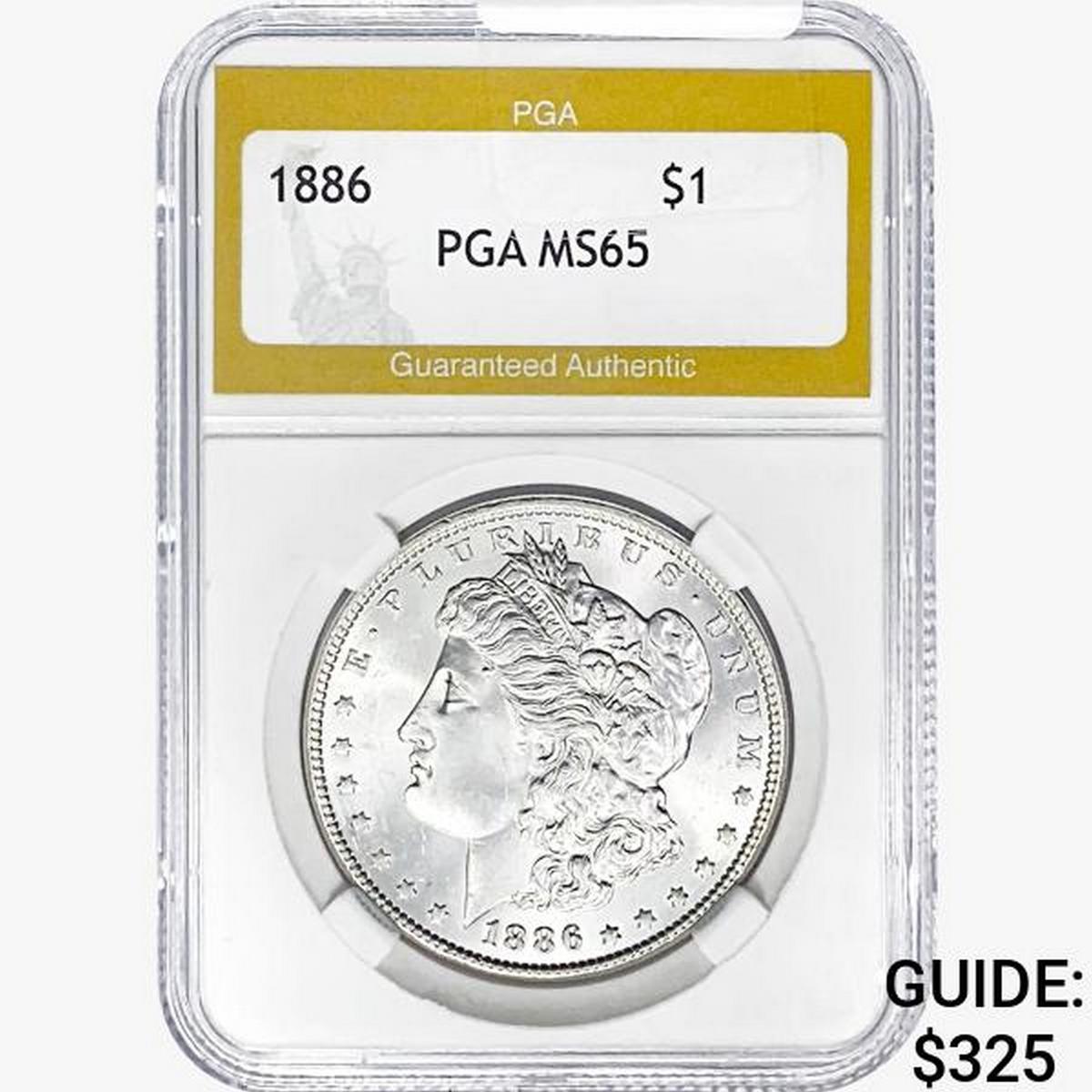 1886 Morgan Silver Dollar PGA MS65