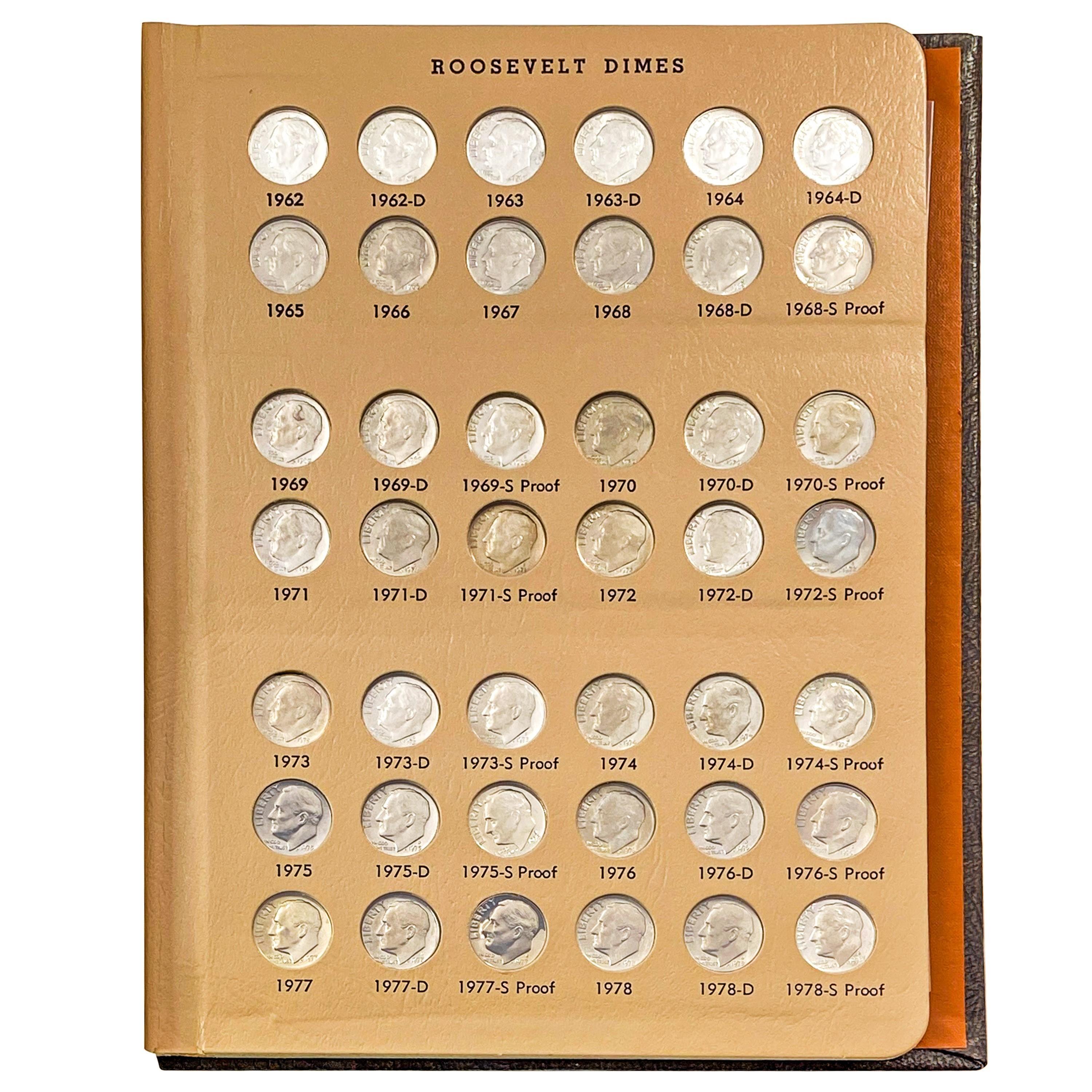 1946-2002 Roosevelt Dime Set W/Proofs[160 Coins]