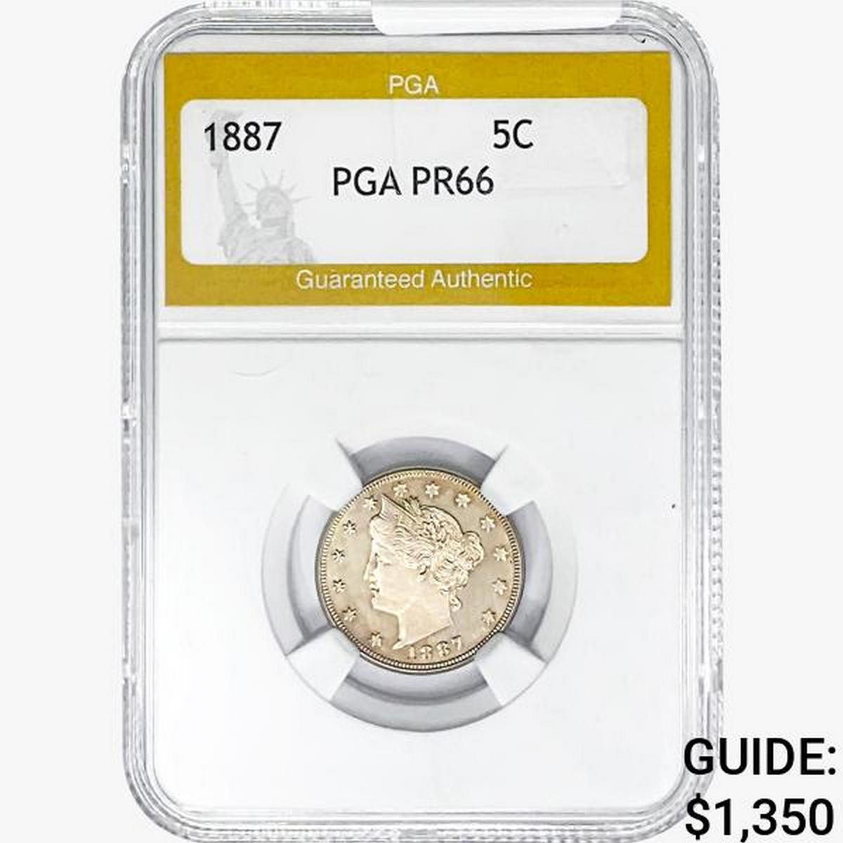 1887 Liberty Victory Nickel PGA PR66