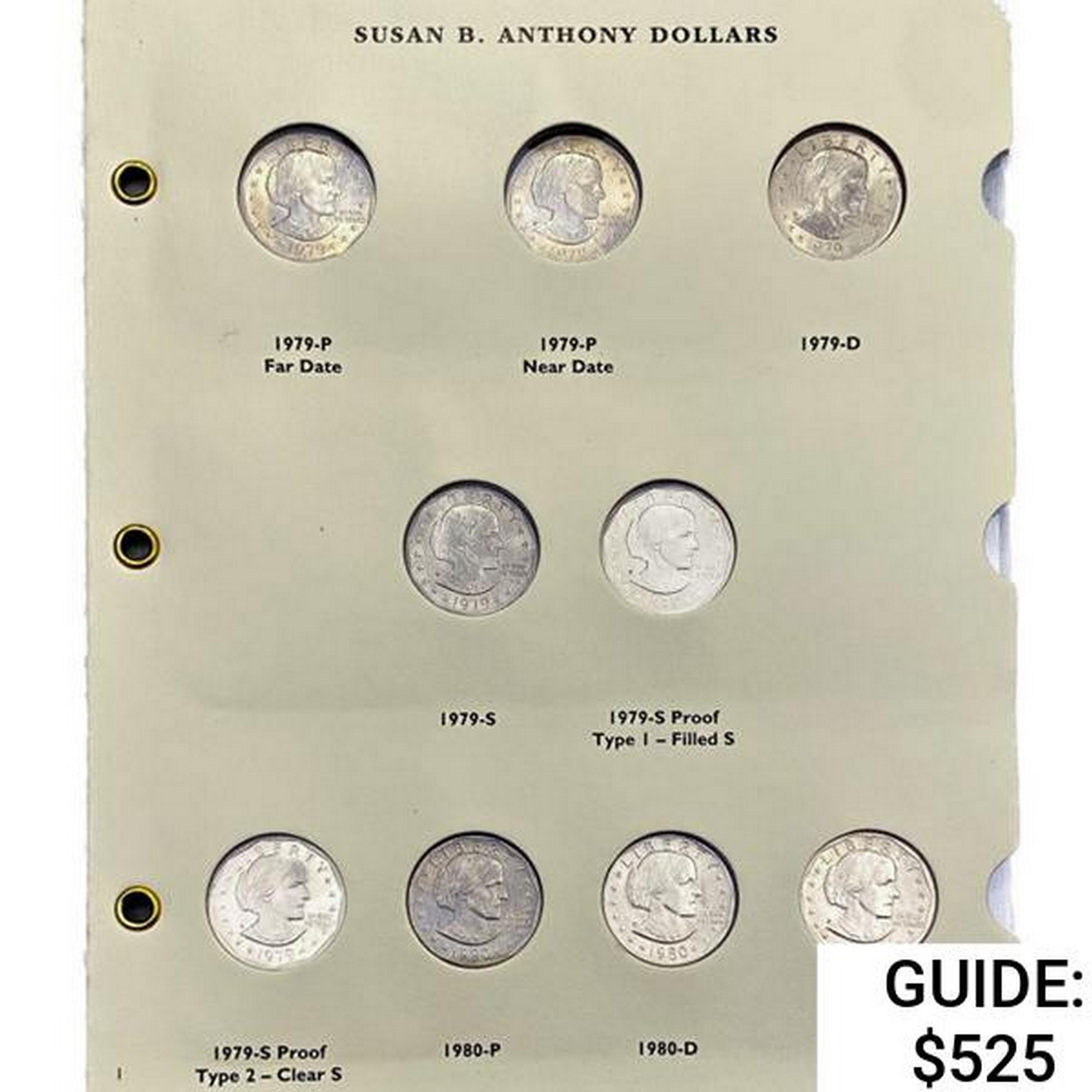 1979-1999 Susan B Anthony Dollars Set [18 Coins]