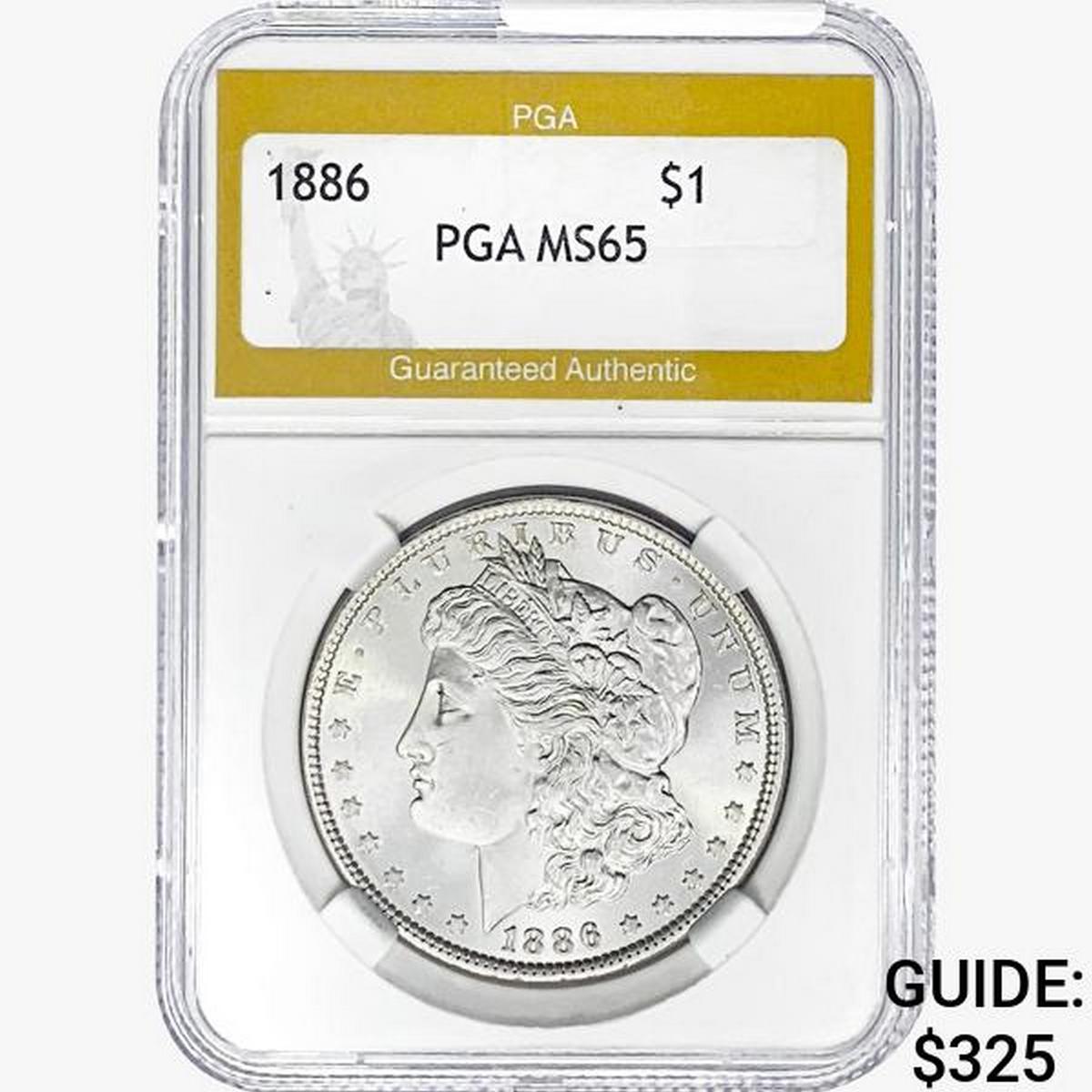 1886 Morgan Silver Dollar PGA MS65