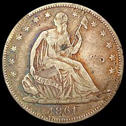 1861-O Seated Liberty Half Dollar NICELY CIRCULATE