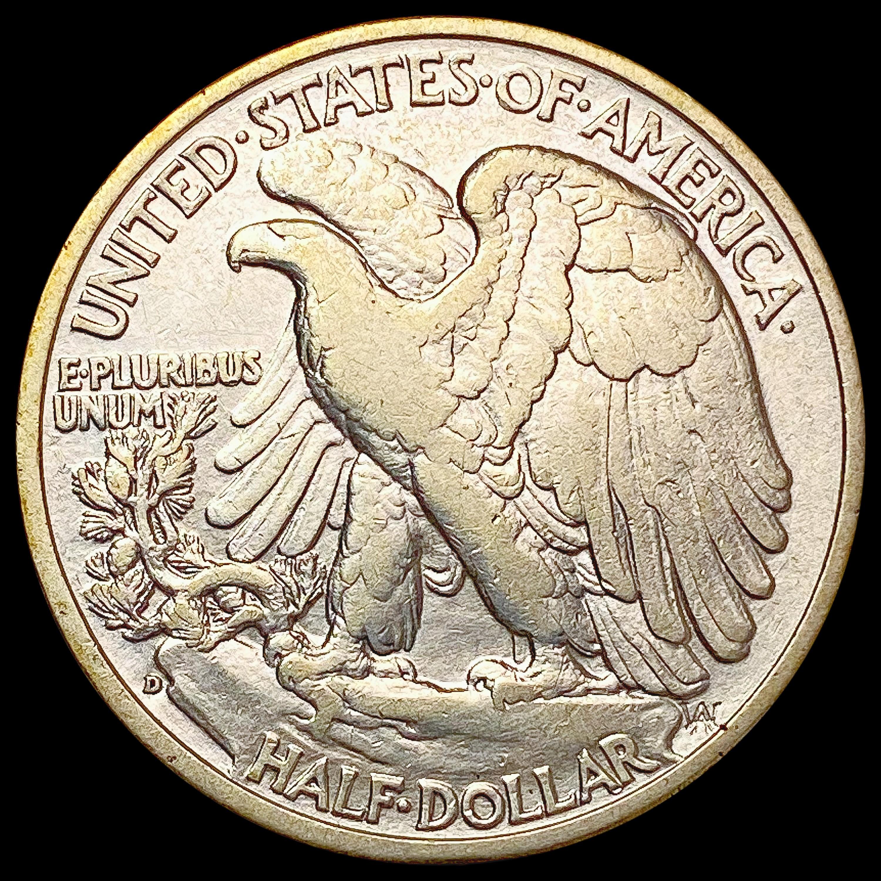 1938-D Walking Liberty Half Dollar NEARLY UNCIRCUL