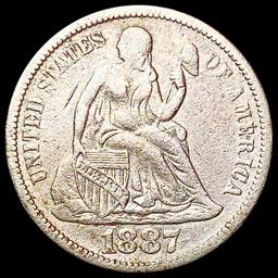 1887 Seated Liberty Dime CLOSELY UNCIRCULATED