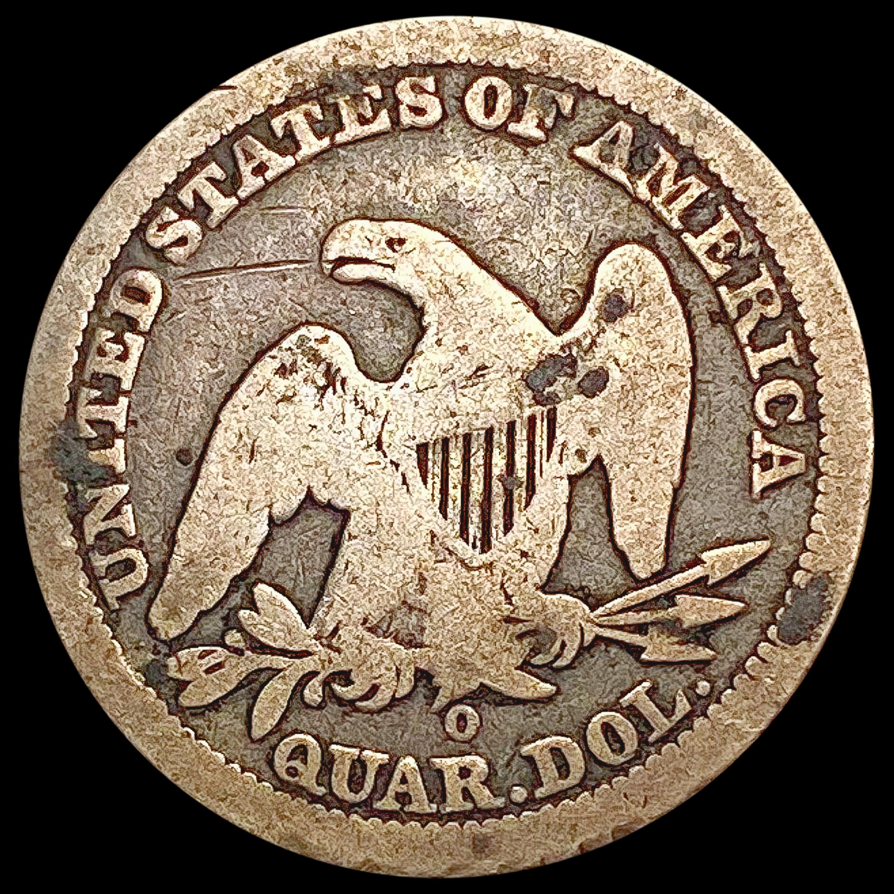 1841-O Seated Liberty Quarter NICELY CIRCULATED