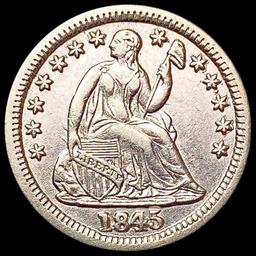 1845 Seated Liberty Half Dime CHOICE AU