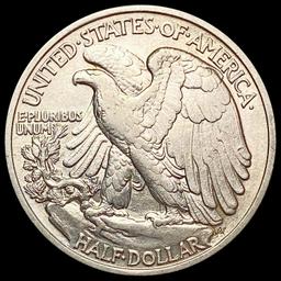 1937 Walking Liberty Half Dollar CLOSELY UNCIRCULA