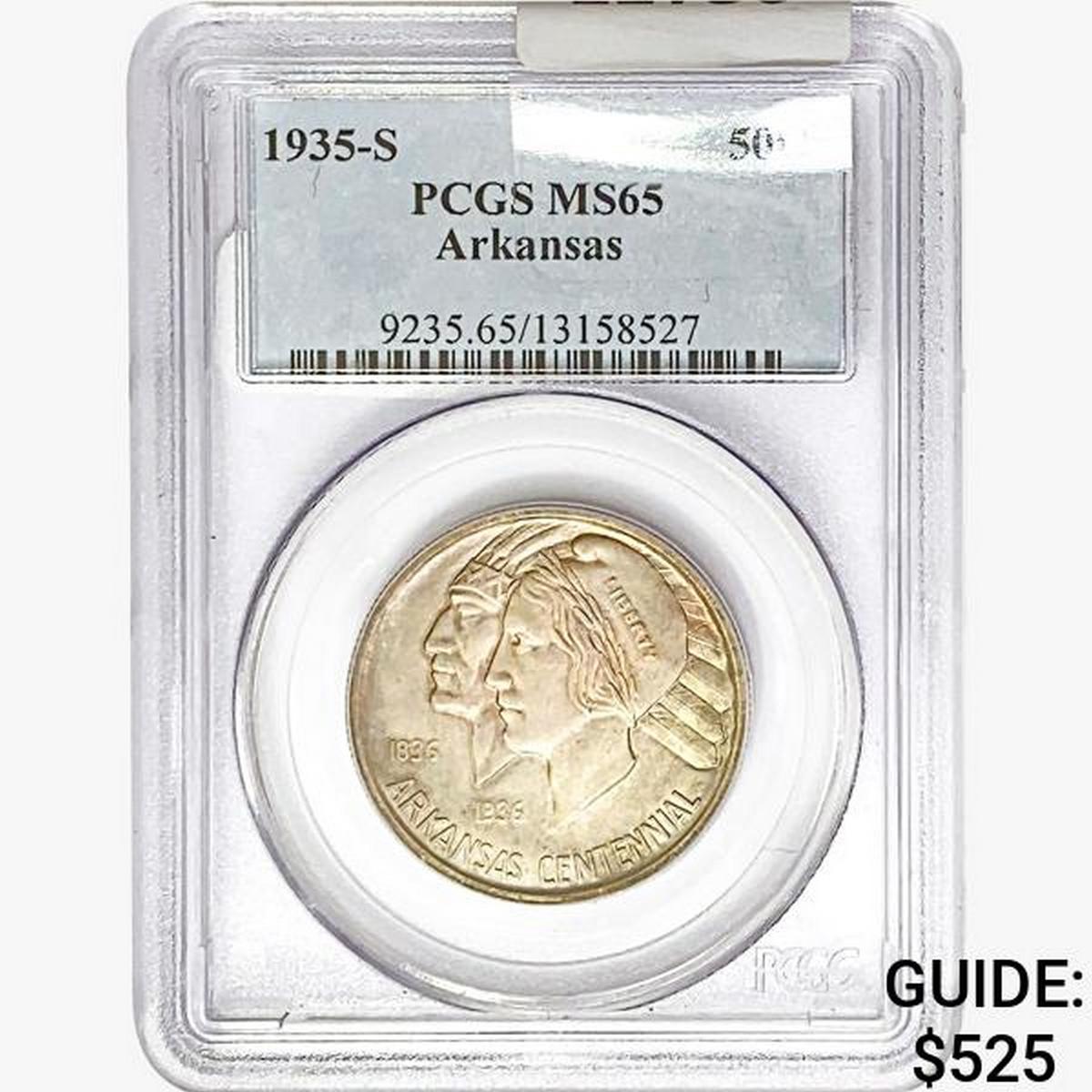 1935-S Arkansas Half Dollar PCGS MS65