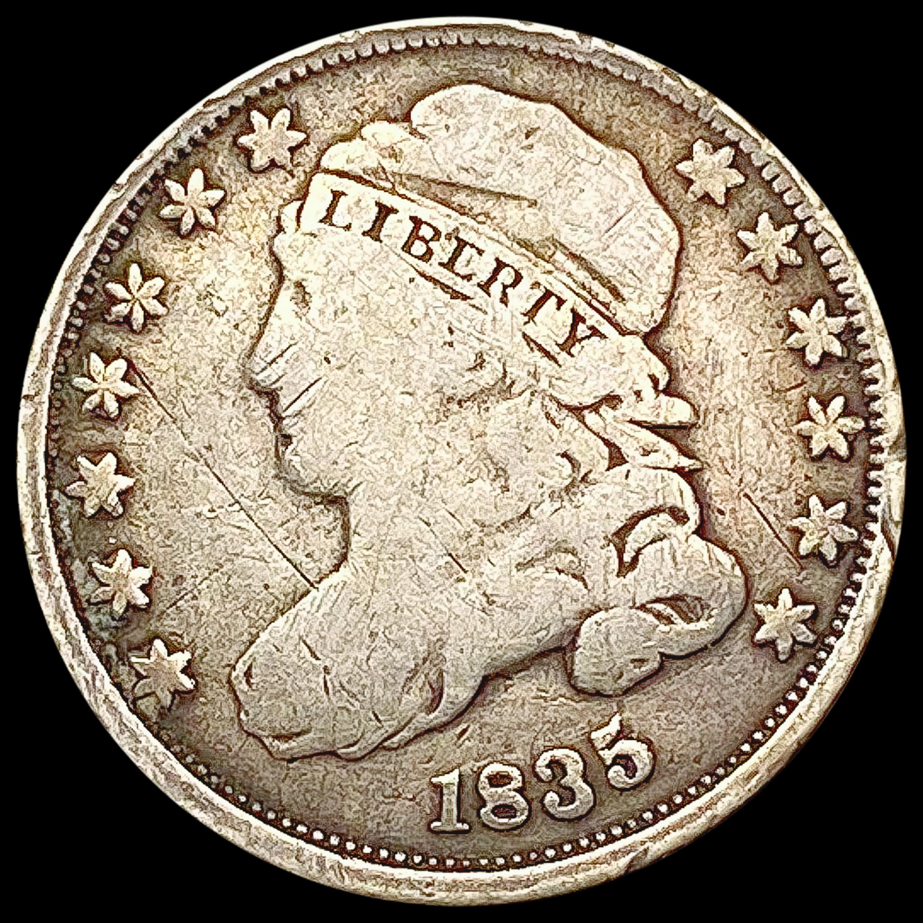 1835 Capped Bust Dime NICELY CIRCULATED