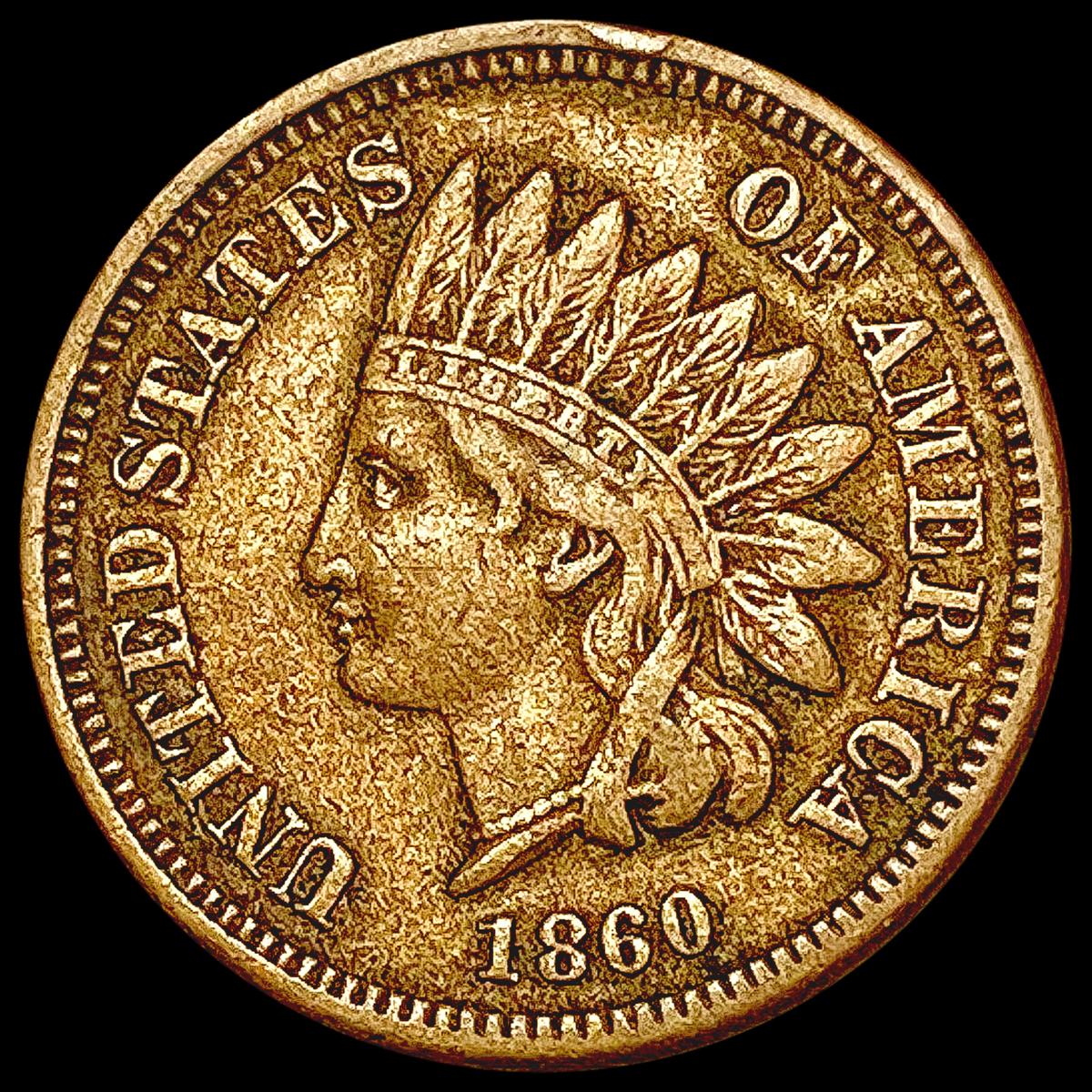 1860 Indian Head Cent NEARLY UNCIRCULATED