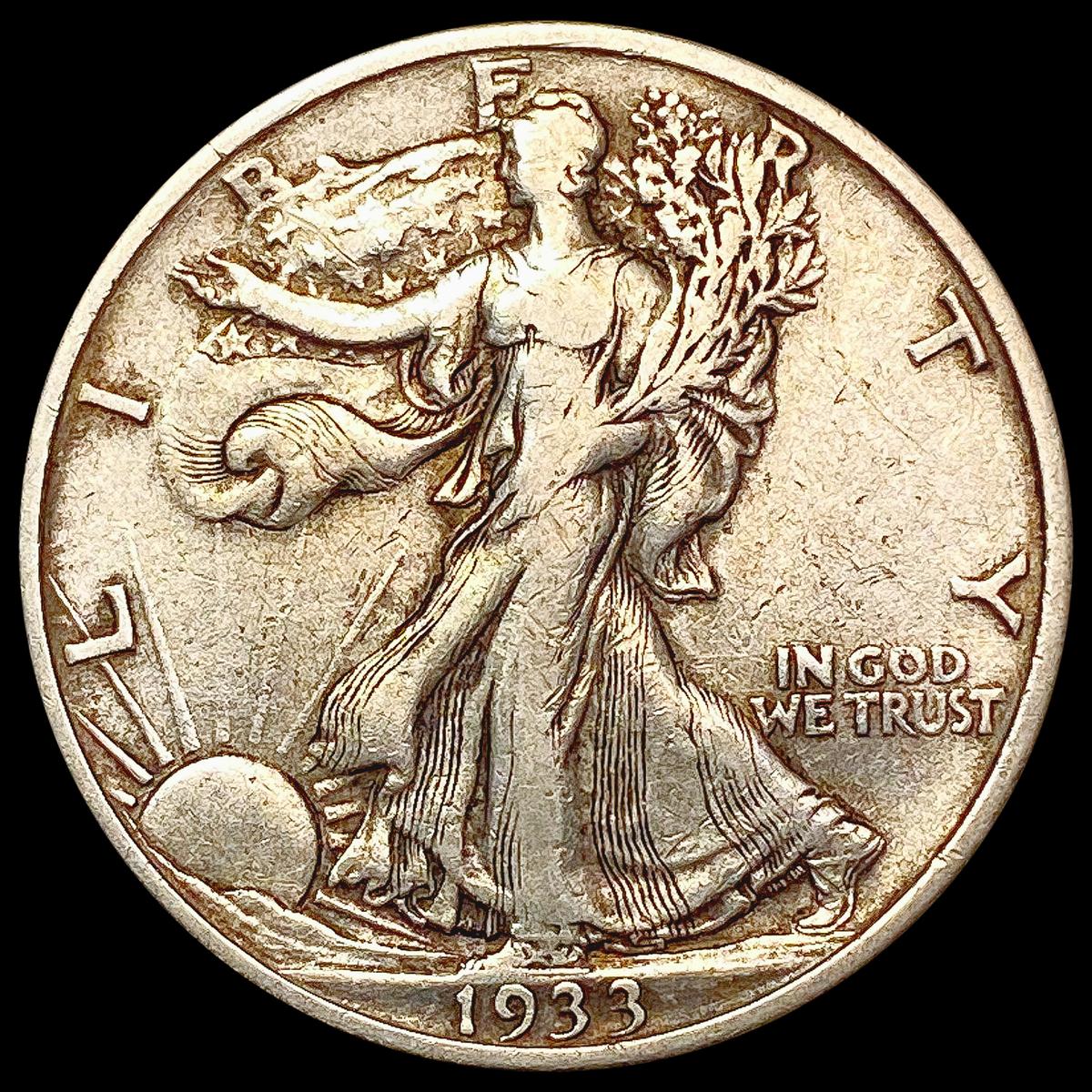 1933-S Walking Liberty Half Dollar LIGHTLY CIRCULA