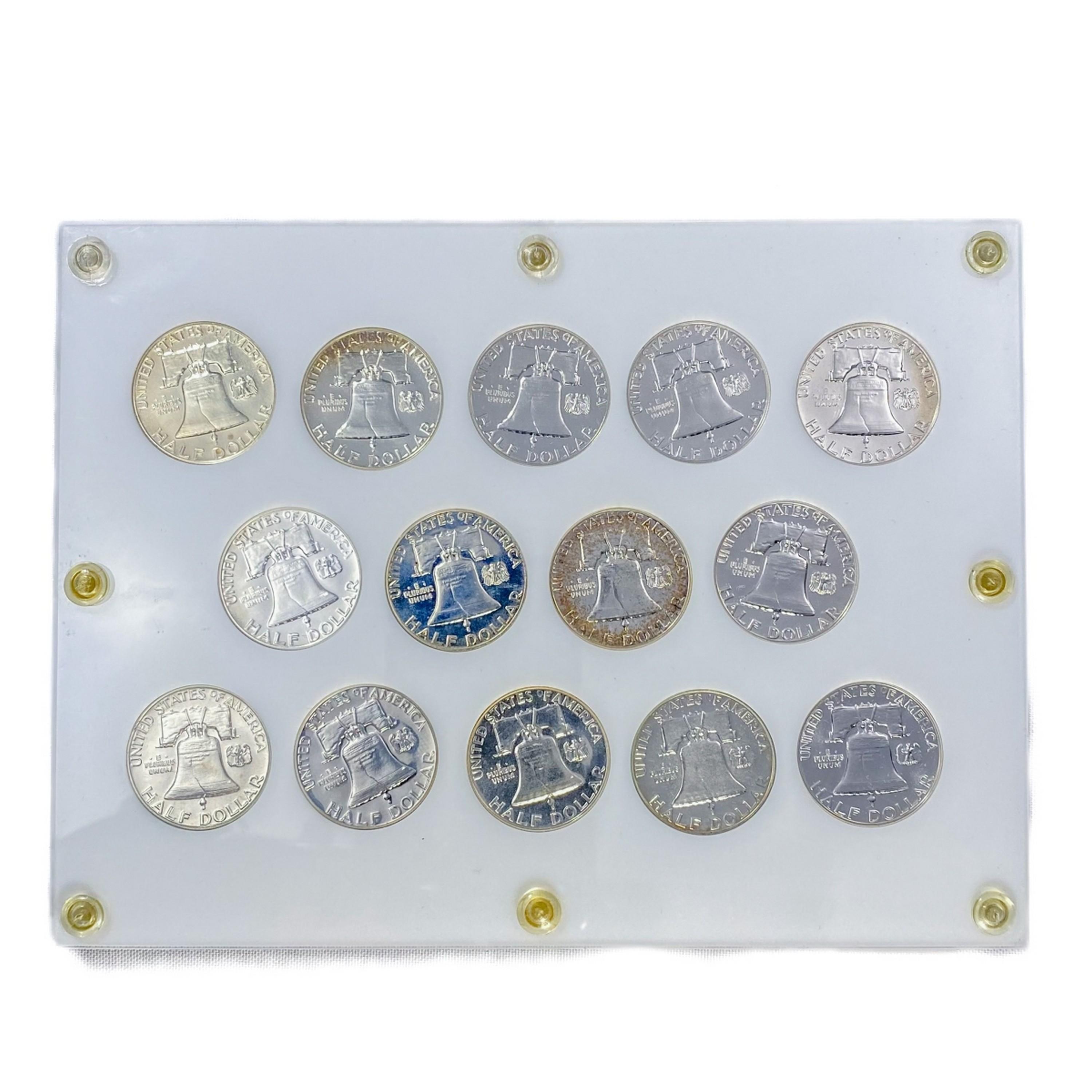 1950-1963 Franklin Half Dollar Set (14 Coins)