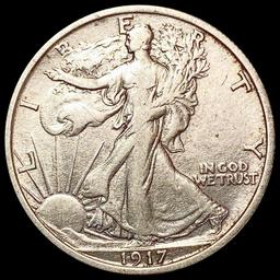 1917 Walking Liberty Half Dollar CLOSELY UNCIRCULA