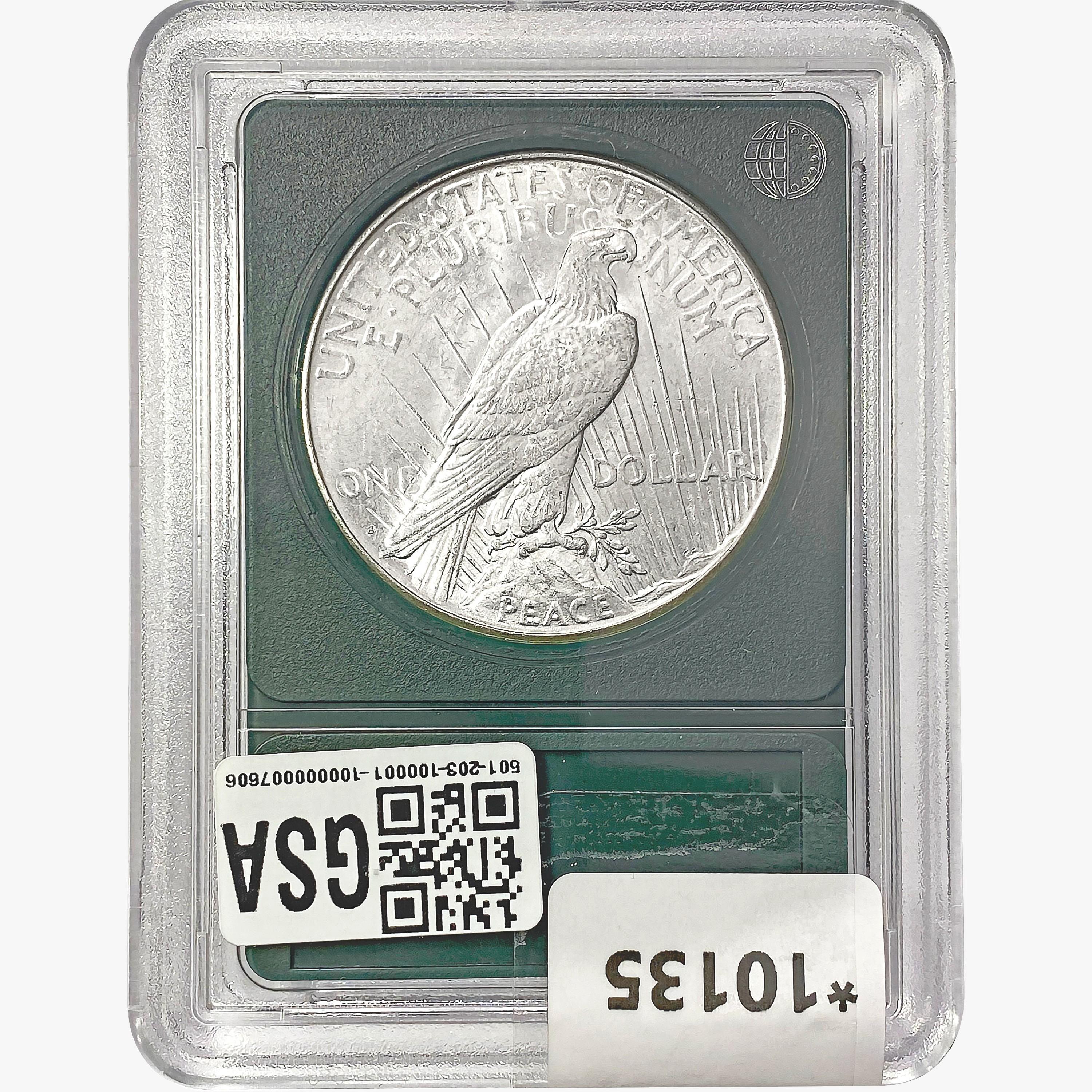 1922-S Silver Peace Dollar GG MS67