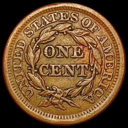 1854 Braided Hair Cent NEARLY UNCIRCULATED
