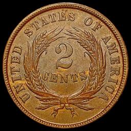 1864 Two Cent Piece CHOICE AU