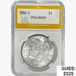 1882-S Morgan Silver Dollar PGA MS65