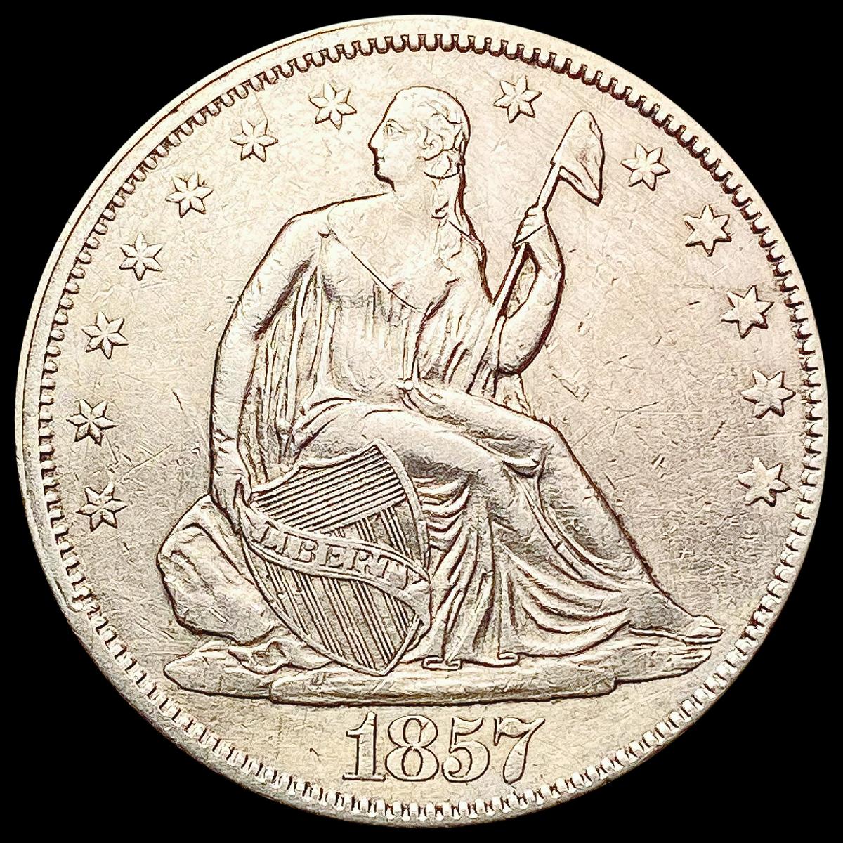 1857 Seated Liberty Half Dollar CHOICE AU