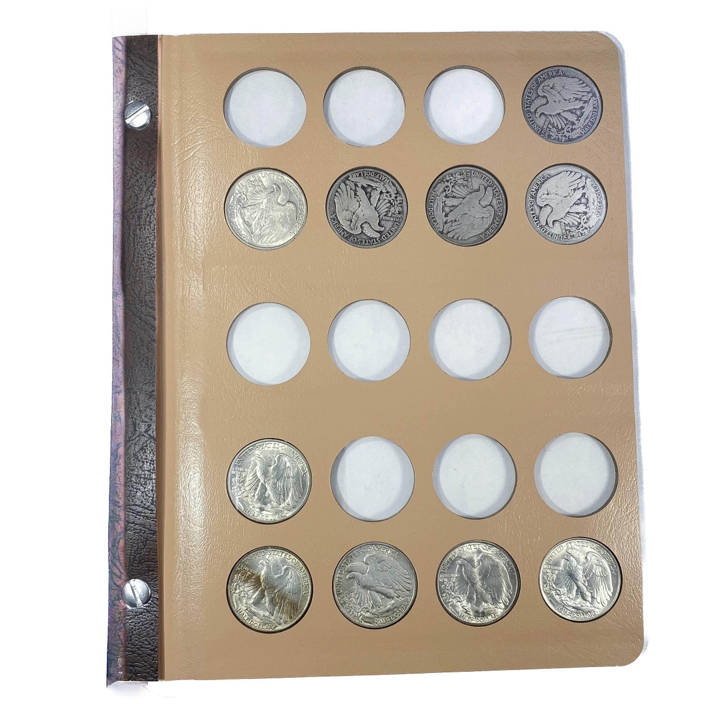 1916-1918 Walking Half Dollar Book (64 Coins)