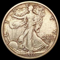 1916-D Walking Liberty Half Dollar LIGHTLY CIRCULA