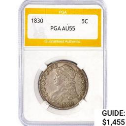 1830 Capped Bust Half Dollar PGA AU55