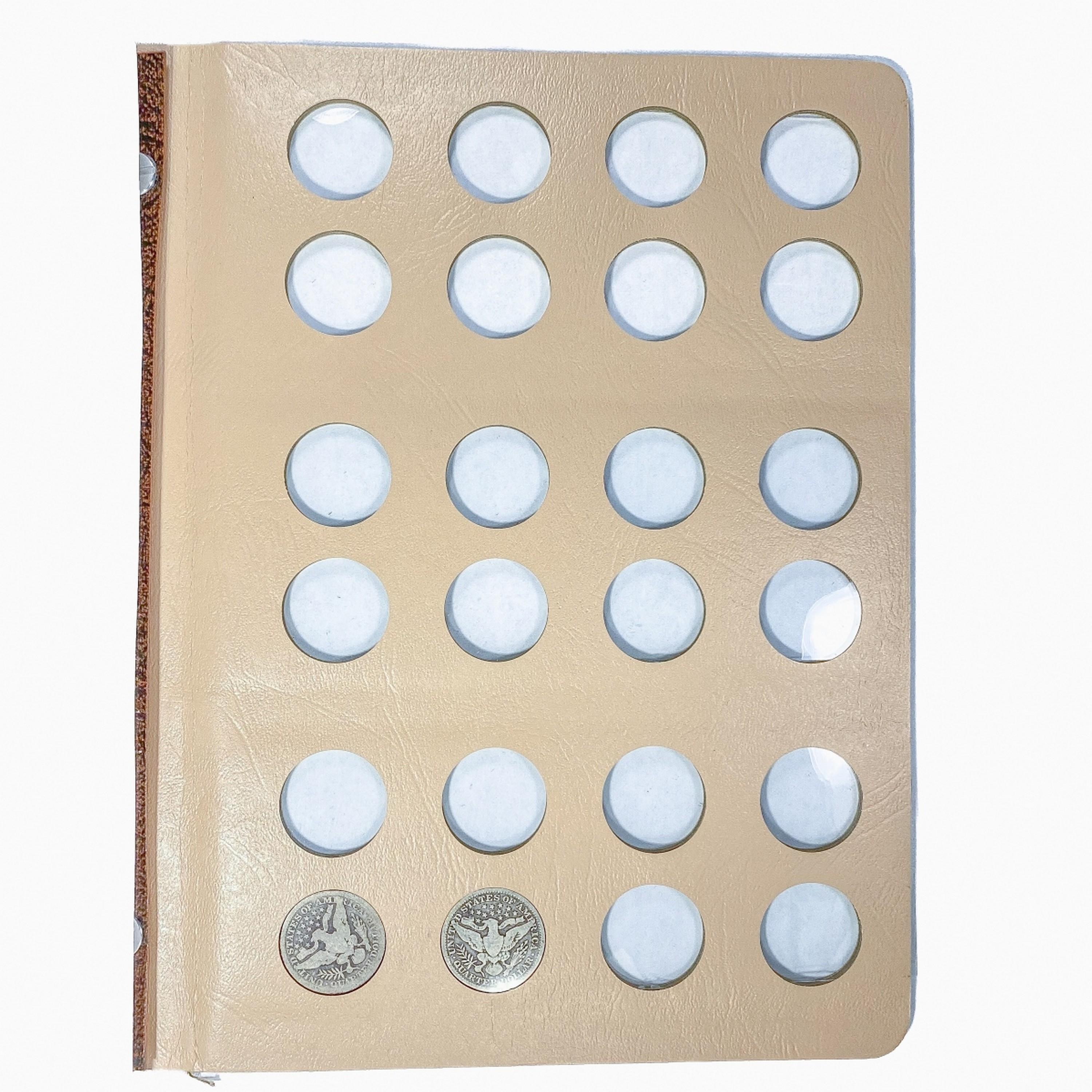 1892-1916 Barber Quarter Book (71 Coins)