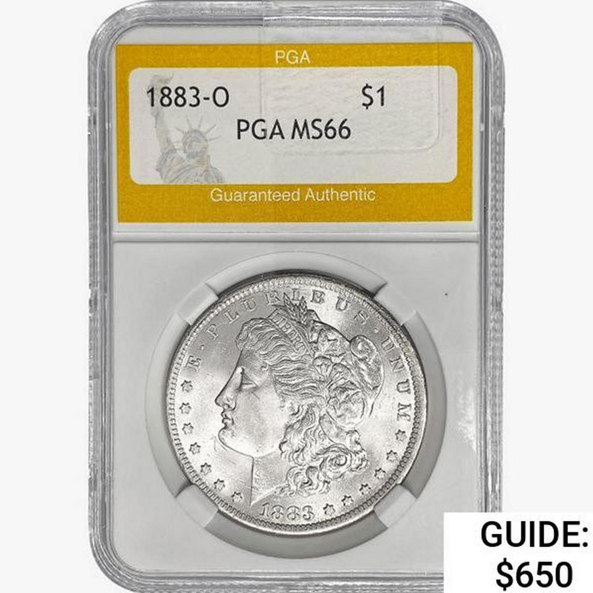 1883-O Morgan Silver Dollar PGA MS66