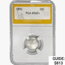 1892 Barber Dime PGA MS65+