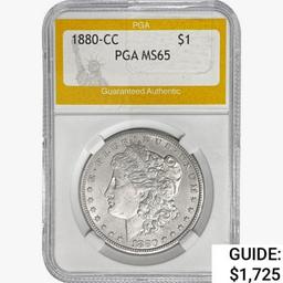 1880-CC Morgan Silver Dollar PGA MS65