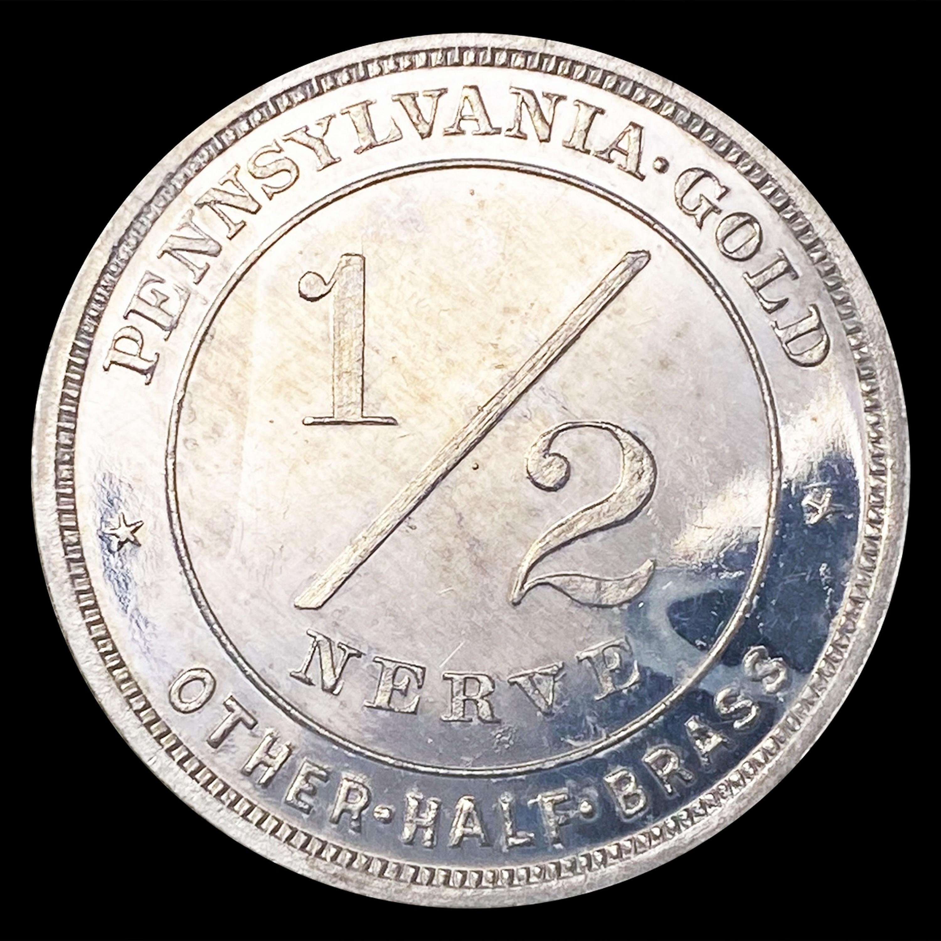 1909 Alum. Satire Coin CHOICE PROOF