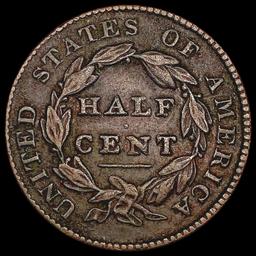 1828 Classic Head Half Cent CLOSELY UNCIRCULATED