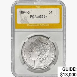 1894-S Morgan Silver Dollar PGA MS65+