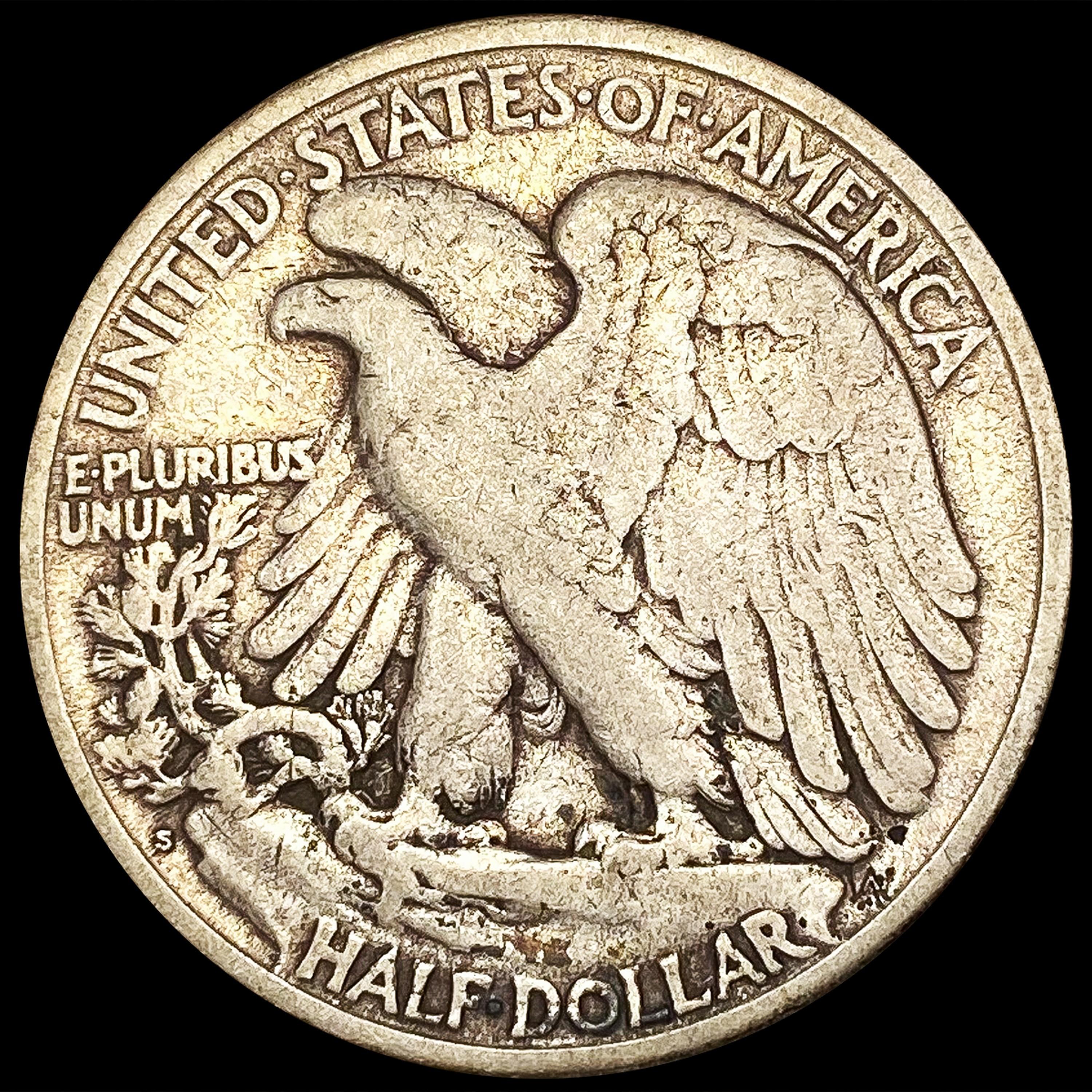 1923-S Walking Liberty Half Dollar LIGHTLY CIRCULA