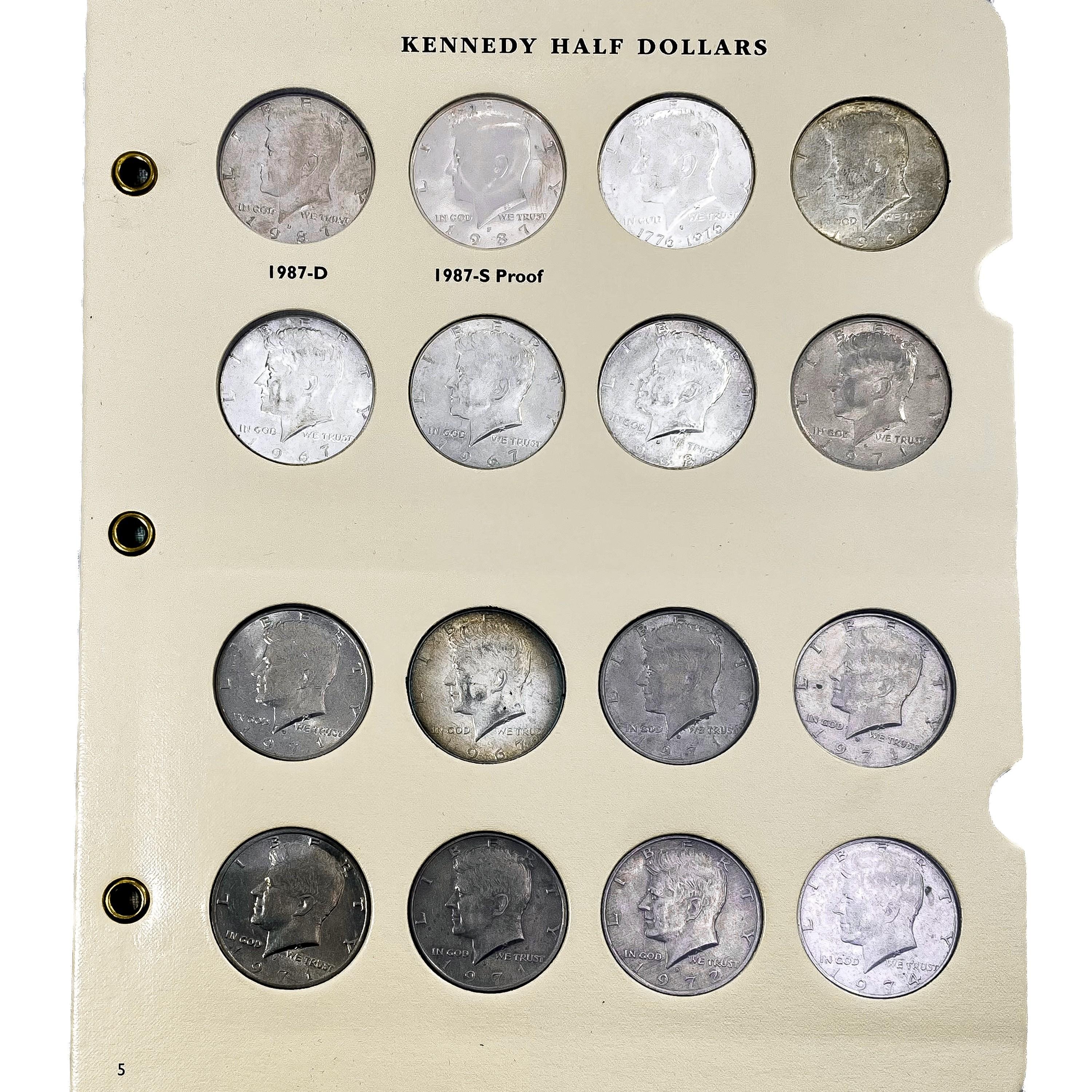 1964-1987 Kennedy Half Dollar set W/Proofs [80 Coi