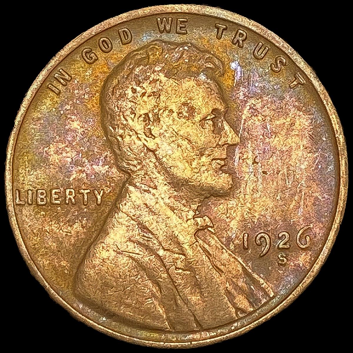 1926-S Wheat Cent CLOSELY UNCIRCULATED