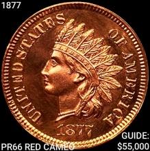 1877 Indian Head Cent SUPERB GEM PROOF RED CAMEO