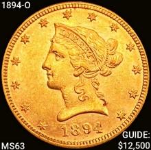 1894-O $10 Gold Eagle CHOICE BU