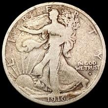 1916-D Walking Liberty Half Dollar NICELY CIRCULAT