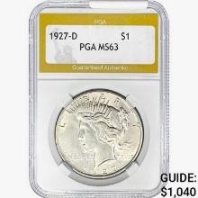 1927-D Silver Peace Dollar PGA MS63