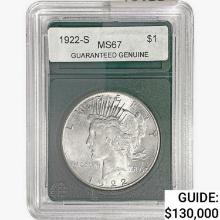 1922-S Silver Peace Dollar GG MS67