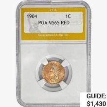 1904 Indian Head Cent PGA MS65 RED