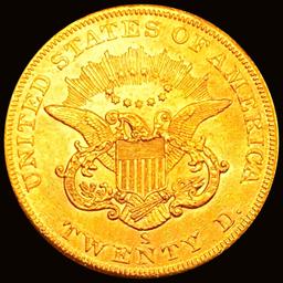 1855-S $20 Gold Double Eagle CHOICE BU