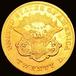 1865 $20 Gold Double Eagle CHOICE AU