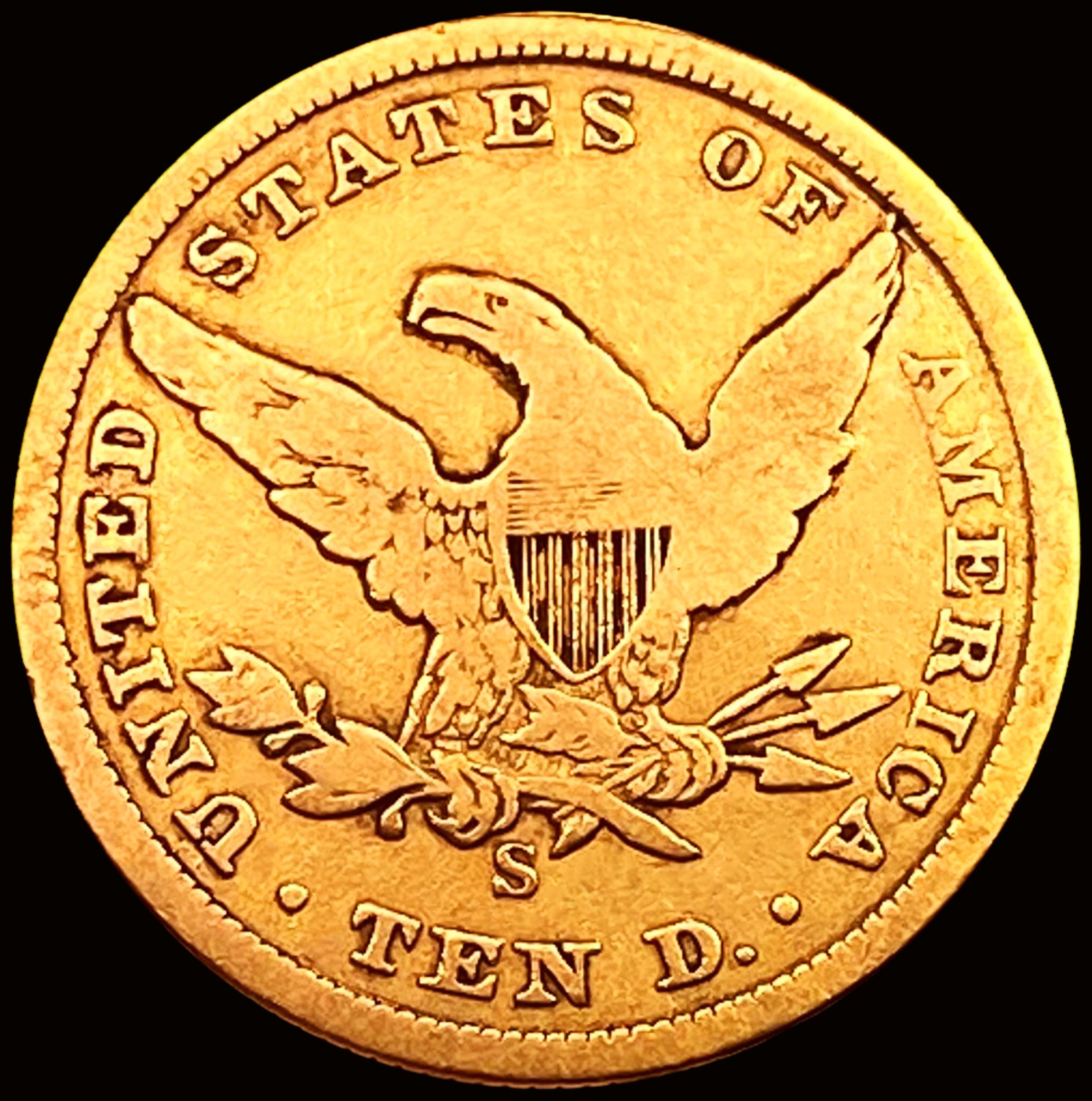 1856-S $10 Gold Eagle NEARLY UNCIRCULATED
