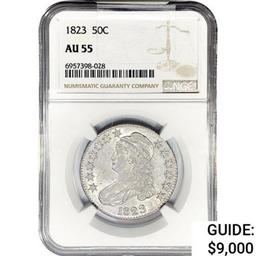 1823 Capped Bust Half Dollar NGC AU55