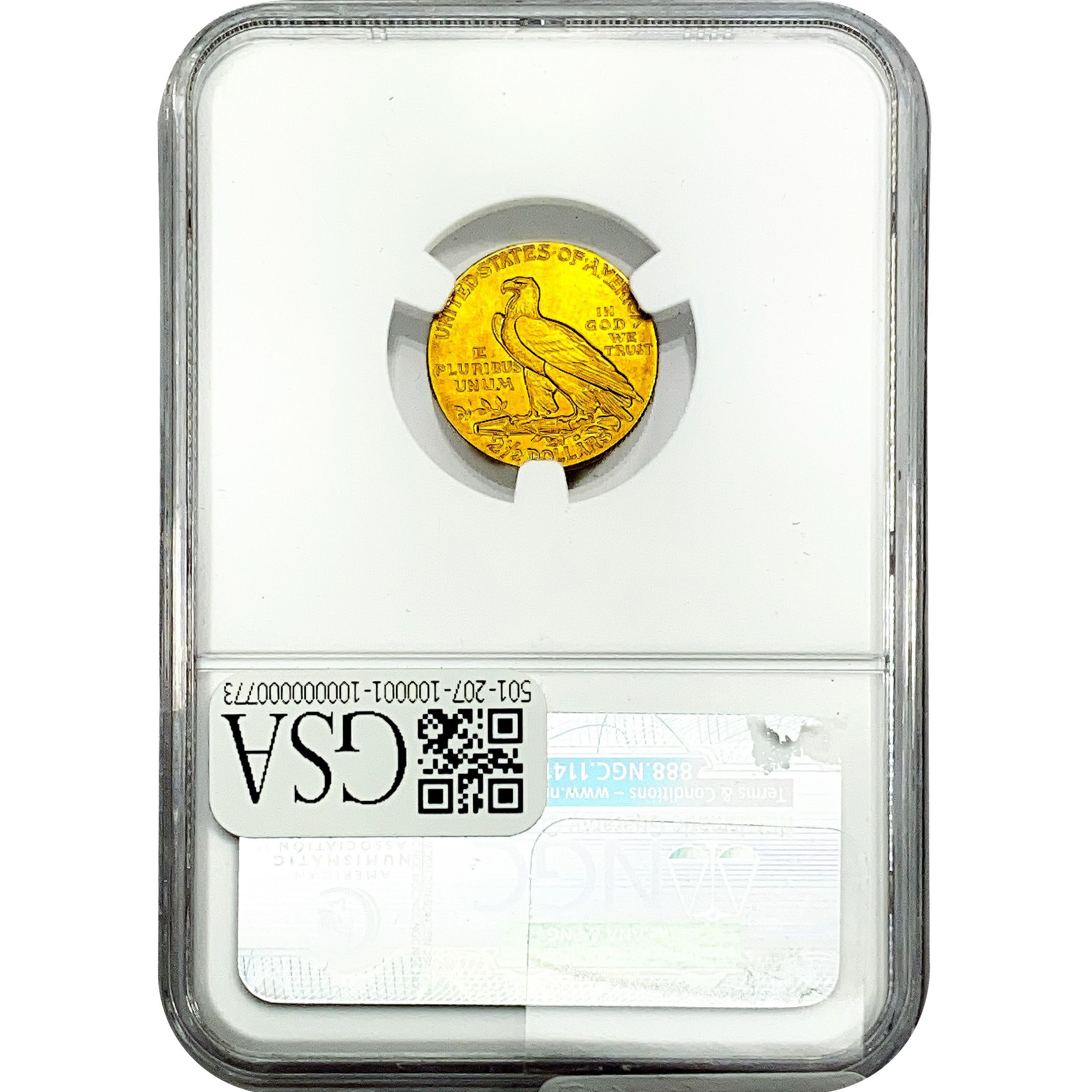 1908 $2.50 Gold Quarter Eagle NGC MS64